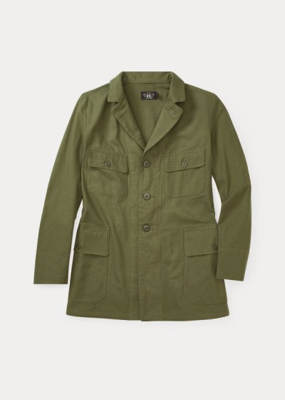 Chaquetas Ralph Lauren Mujer Verde Oliva - Cotton Dobby - MPNJV3680